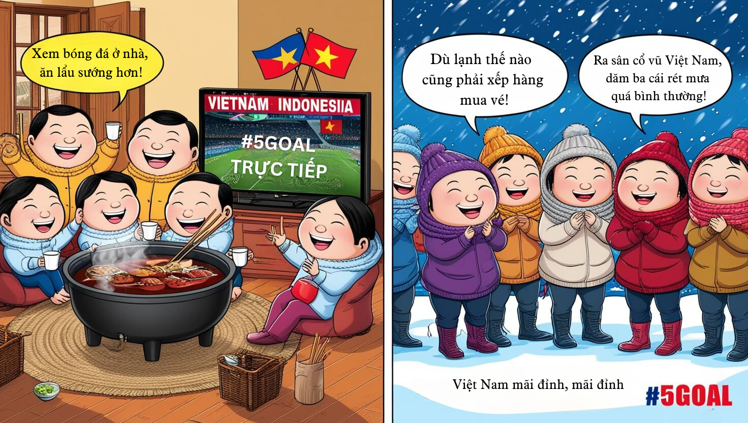 Hàng nghìn người bất chấp giá rét xếp hàng mua vé xem tuyển Việt Nam